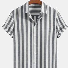 Fashionable Summer New Short-sleeved Printed Shirt For Men - kinko