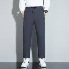 Graphene Warm With Velvet Casual Pants Fall Winter Men Plus Size Three-proof Lambswool Trousers