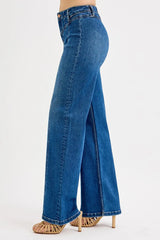 RISEN Seam Detail Wide Leg Jeans - kinko