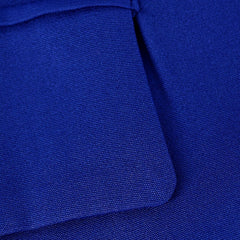 Women's Solid Color Suit Set - Striped Pocket Long Sleeve Blazer & Elastic Waist Trousers Professional Two-Piece Outfit - kinko