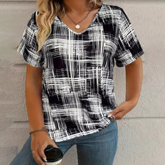 Summer New Casual Multicolor Design Women's T-shirt - kinko