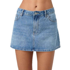 Slim Casual Stretch Washed Denim Skirt Women - kinko