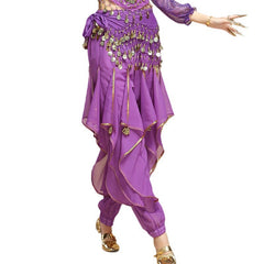 Children's Creative Leg Binding Glitter Chiffon Pants - kinko