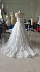 Off-shoulder Light Wedding Dress Bridal Main Yarn Lace Wedding Veil Small Trailing - kinko