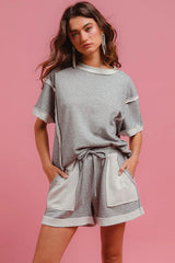 BiBi French Terry Knit Shorts with Side Pocket - kinko