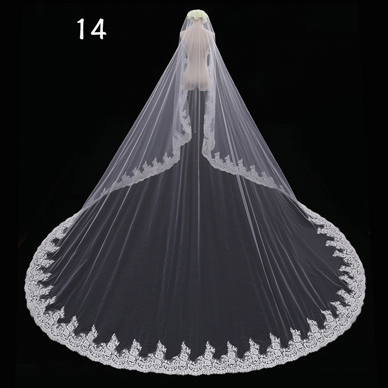 Bride Wedding Master Wedding Veil Long Long Tail - kinko