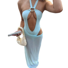 Slim Fit Jumpsuit Sheath Skirt Suit - kinko