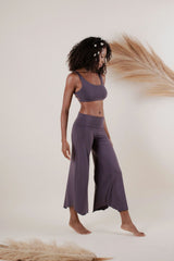 High Waist Irregular Casual Pants Yoga Cropped Pants - kinko