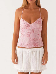 Crisscross Back V-Neck Cami - kinko