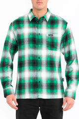 WEIV Men's Full Size Plaid Long Sleeve Flannel Shirt Plus Size - kinko