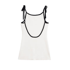 Female Fashion Color Contrast Bowknot Dress - kinko