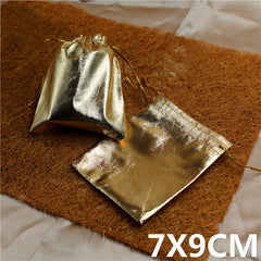 Gold And Silver Cloth Jewelry And Gift Storage Packaging Bags