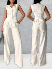 Women's Outer Wear Spring And Summer Vest Pants Two-piece Set - kinko