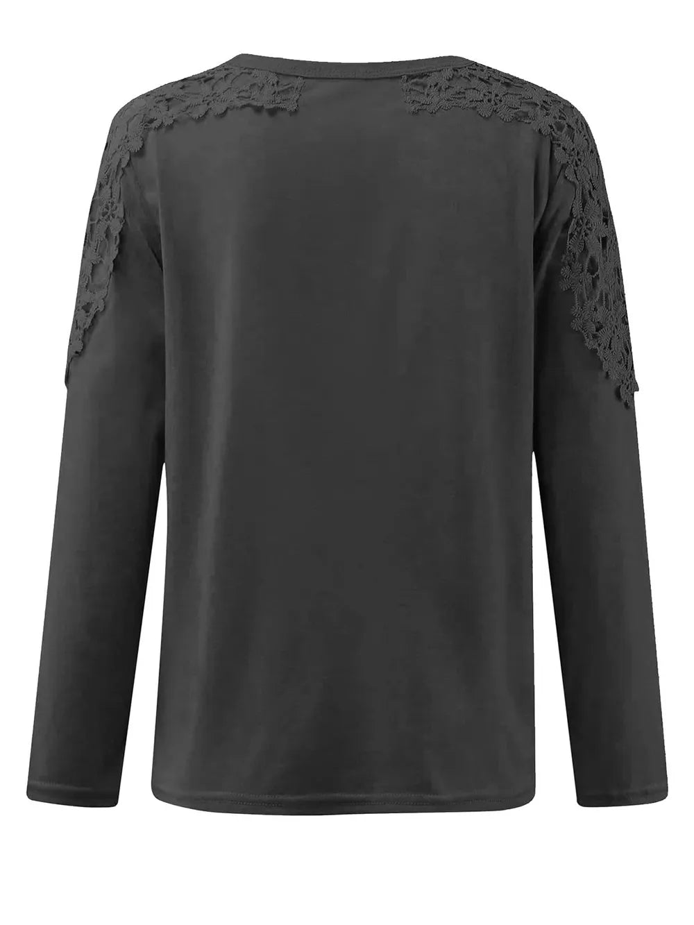 Full Size Cutout Round Neck Long Sleeve T-Shirt - kinko