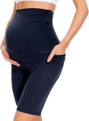 Five-point Pocket Maternity Pants High Waist Slim Fit Maternity Pants - kinko