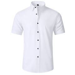 Korean Slim-fit Solid Color Shirt Men's Shirt - kinko