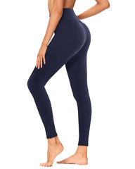 Leggings - Cropped High-waisted Solid Color - kinko