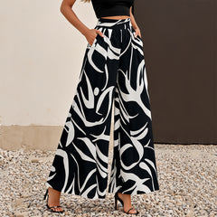New Waist-tight Summer Long Draping Effect Long Culottes For Women - kinko