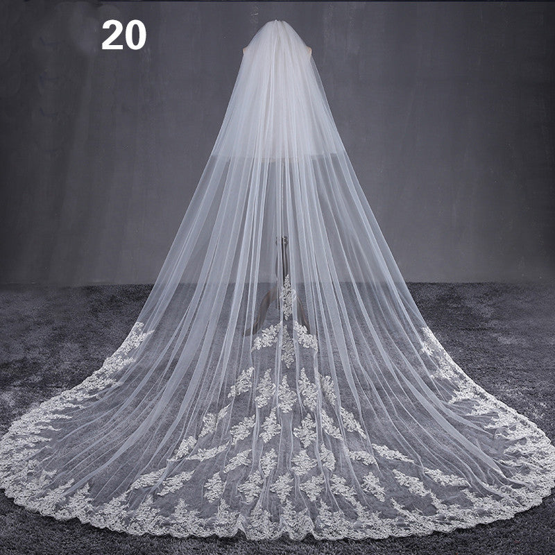Bride Wedding Master Wedding Veil Long Long Tail - kinko