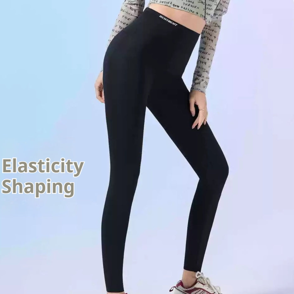 High Waist Shark Pants Belly Compression Leggings Outer Wear - kinko