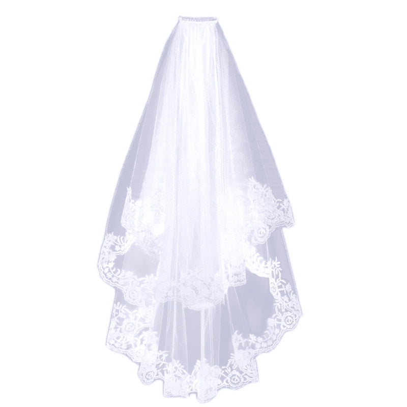 Black Veil Short Lace Headdress Spiritual Love Wedding Clothes Party Photo Veil Veil - kinko