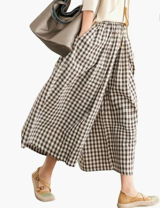 Fashion Casual Women Loose Wide-leg Skort - kinko