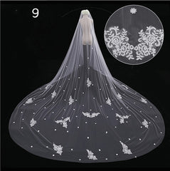 Bridal Wedding Dress Long Tail Luxury Super Fairy Wedding Veil - kinko