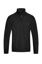 WEIV Men's Quarter Zip Long Sleeve Sweater - kinko