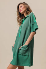 BiBi Dip Dye Mineral Washed Knit Dress - kinko