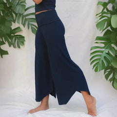 High Waist Irregular Casual Pants Yoga Cropped Pants - kinko