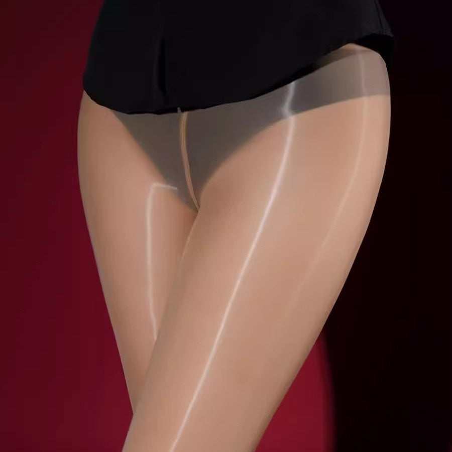 Ultra-thin Snagging Resistant Sock Women's Black Incarnadine Horse Oil Pantyhose - kinko