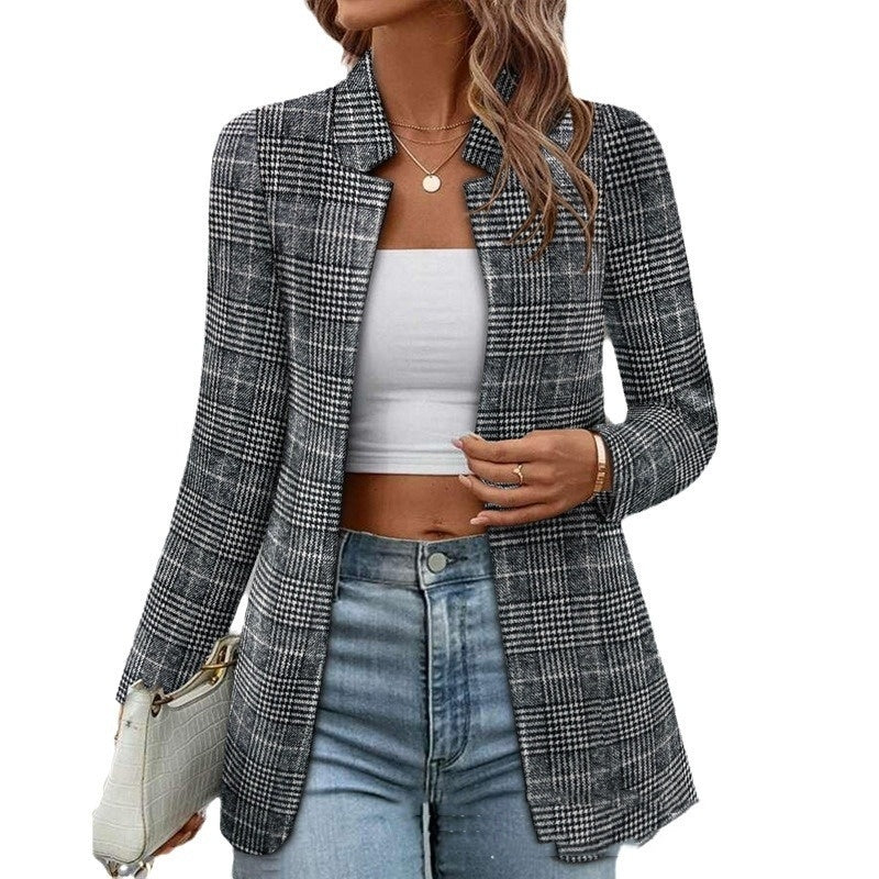 Women's Amazon Solid Color Basic Blazer - kinko