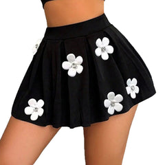 3D Flower Stretch Skirt Female Fashion European And American Style - kinko