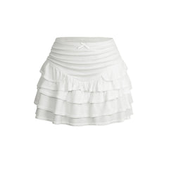 Bohemian Vacation Style Ruffled High Waist Skirt Skirt - kinko