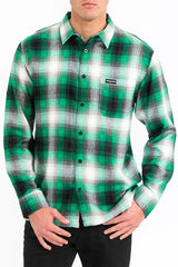 WEIV Men's Full Size Plaid Long Sleeve Flannel Shirt Plus Size - kinko