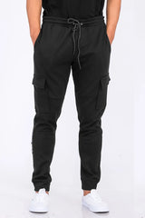 WEIV Men's Full Size Cargo Jogger Sweats Plus Size - kinko