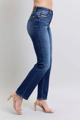 Judy Blue Full Size Washed Straight Leg Jeans with Pockets - kinko