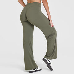 Peach Hip Slimming Yoga Straight-leg Pants - kinko