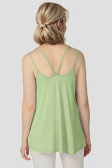 Basic Bae Bamboo Scoop Neck Double Spaghetti Straps Cami - kinko