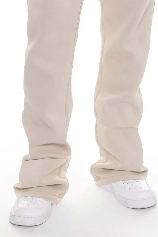 WEIV Men's Fleece Hoodie and Flare Pant Set - kinko