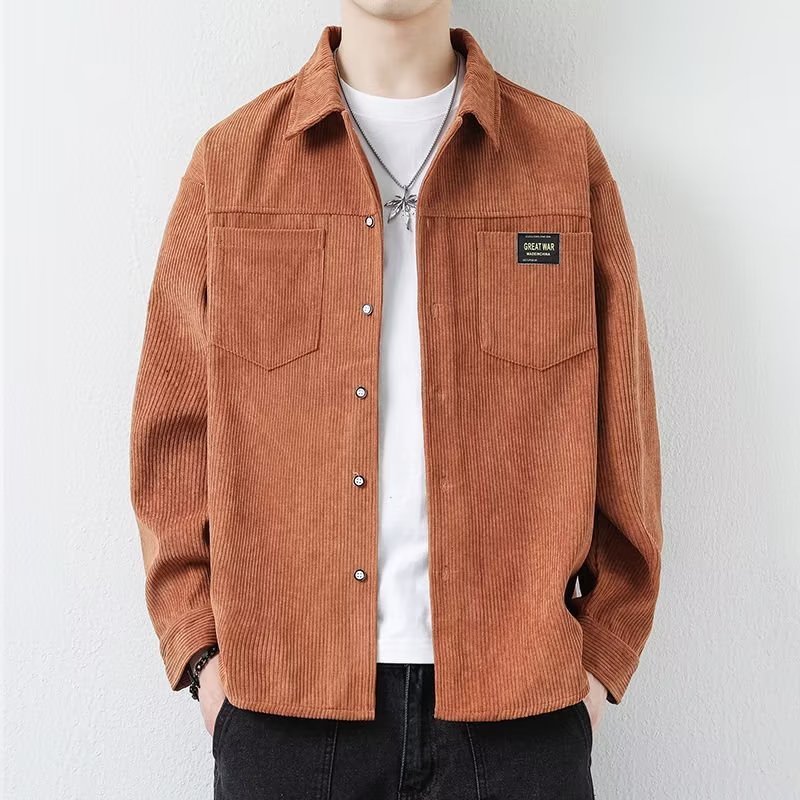 Corduroy Jacket Men's Casual Long-sleeved Shirt - kinko
