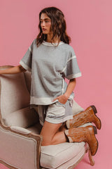 BiBi French Terry Knit Shorts with Side Pocket - kinko