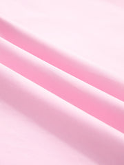 Contrast Trim Notched Short Sleeve Blouse - kinko