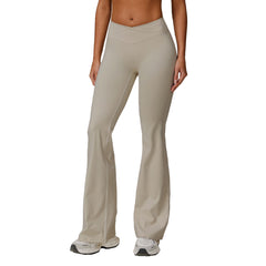 High Waist Running Sports And Leisure Skinny Versatile Bell-bottom Pants Women - kinko