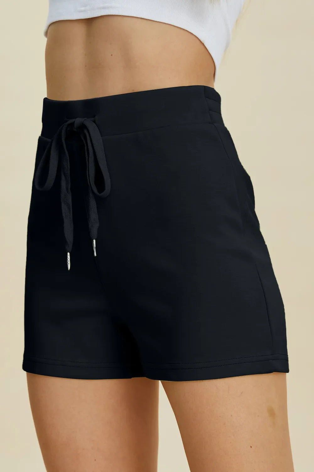 Basic Bae Full Size Air Scuba Drawstring High Waist Shorts - kinko