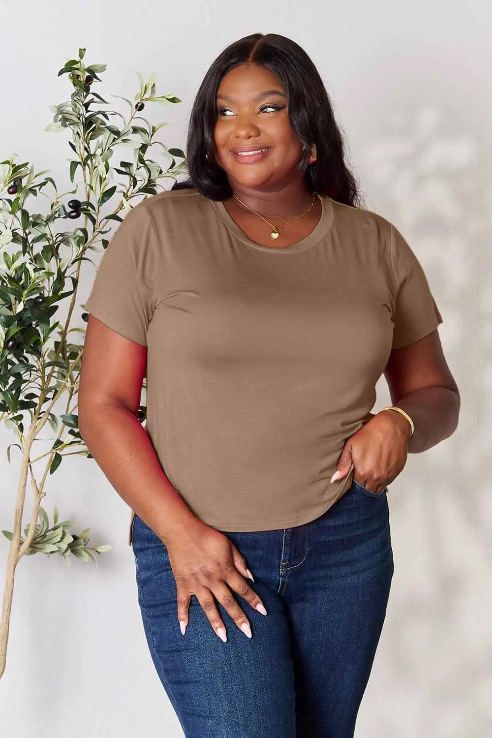 Basic Bae Full Size Round Neck Short Sleeve T-Shirt - kinko