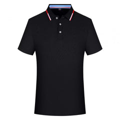 Color Block Short-sleeved Polo Shirt - kinko