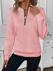 Short Women's Clothing With Zipper Sweater Long Sleeve - kinko