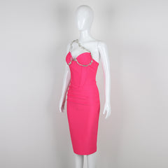 Summer New Oblique Sun-top Bandage Ladies Party Banquet Sleeveless Women's Clothing Dress - kinko