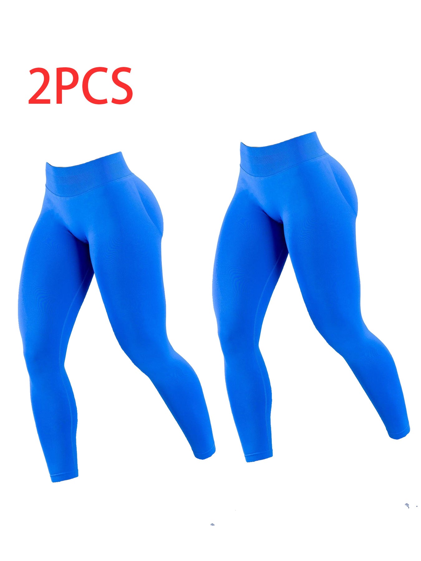 2pack Solid-color Yoga Exercise Leggings - kinko